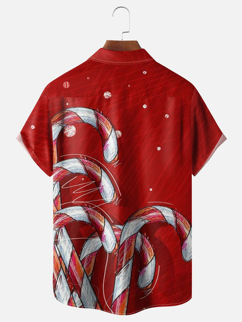 Men's Christmas Funny Graphic Short Sleeve Hawaiian Shirt